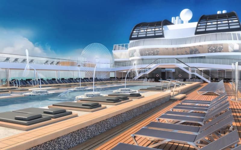 Бассейн на открытой палубе Лайнера MSC Virtuosa