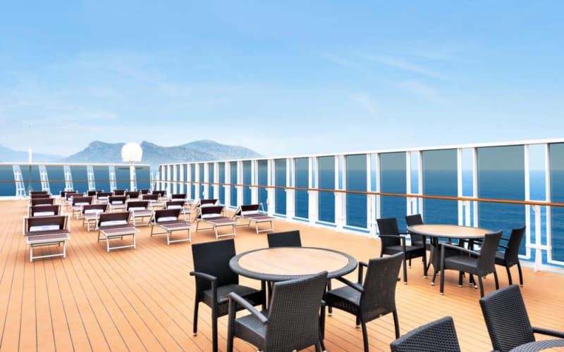 Тор 13 открытая палуба Лайнера MSC Armonia