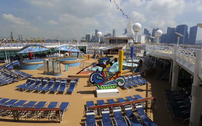 Палуба с бассейнами Лайнера Mariner of the Seas